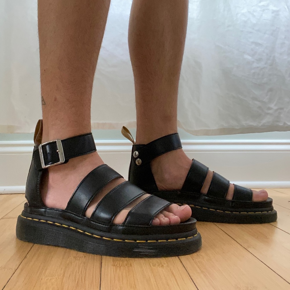 Vegan leather doc marten gladiator sandals